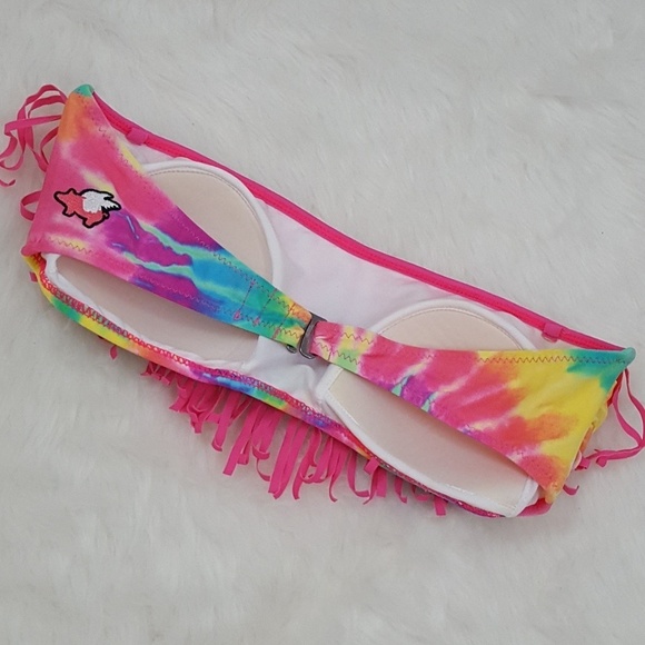 Pink Pig Apparel - Rainbow Tie Dyed‎ Bandeau - Picture 3 of 5